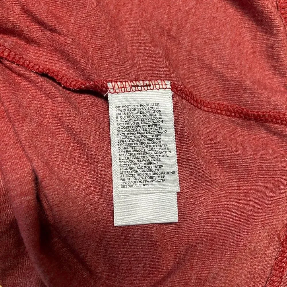 The North Face Shirt Mens Large Red Heather Never Stop Exploring Graphic Tee